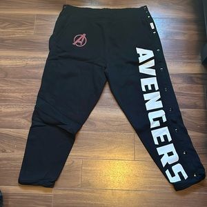 Avengers tear away track pants